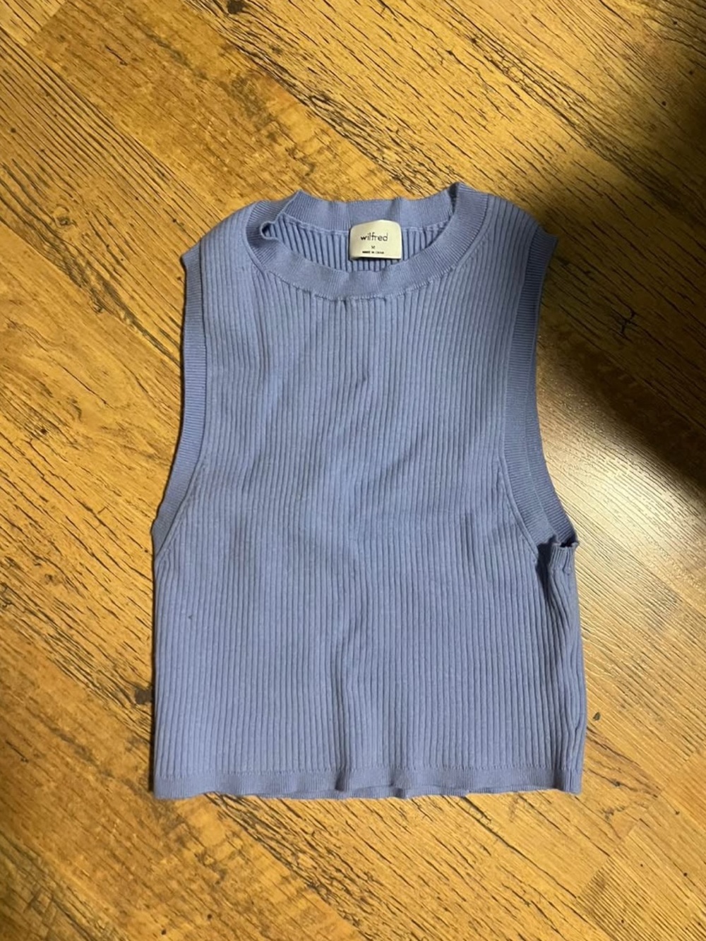 Wilfred Ribbed Sleeveless Tank Top - Periwinkle